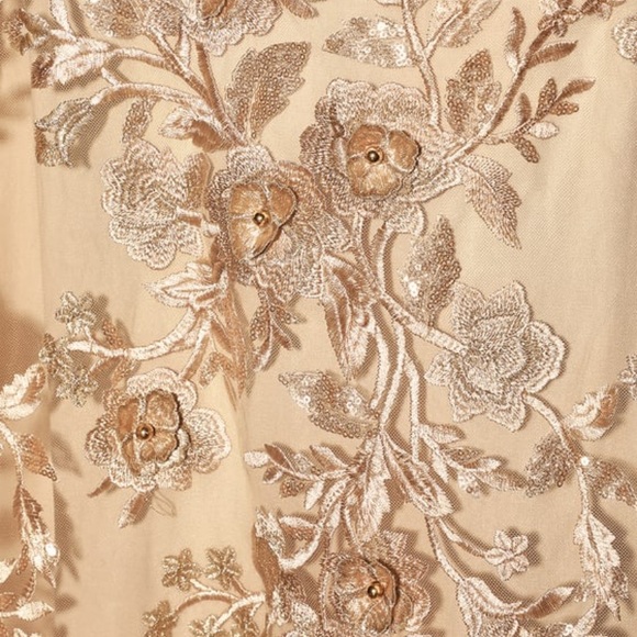 Here To Charm Gold Embroidered Sleeveless Maxi Dress - Picture 2 of 4